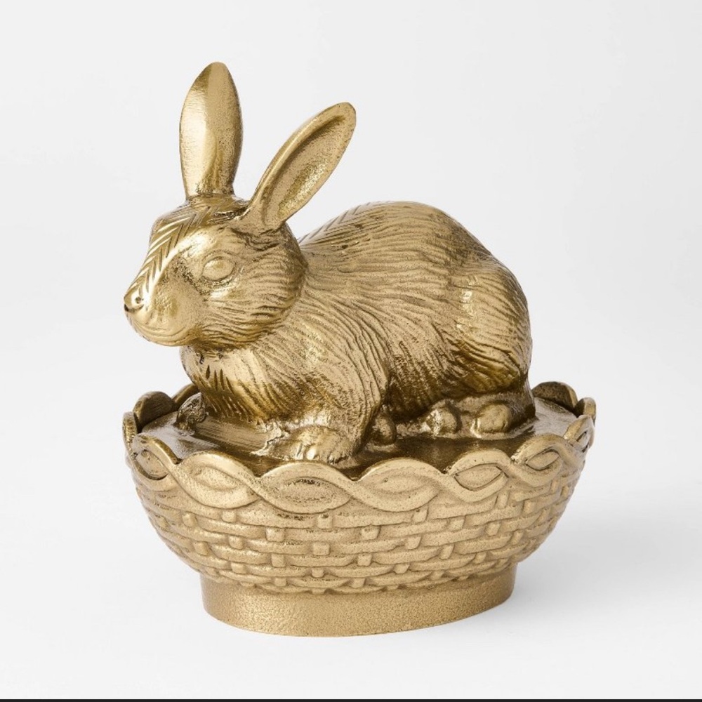 Easter Threshold Cast Metal Bunny Candy - Dish Threshold Designed With Studio.